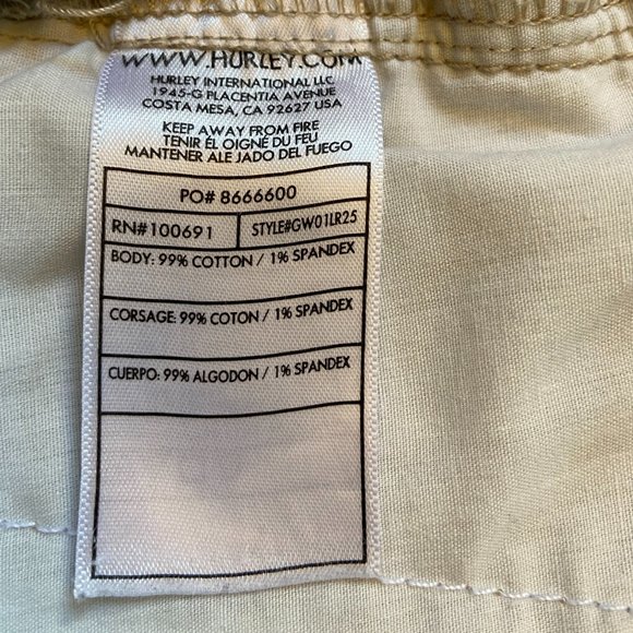 Hurley Lowrider Chino Shorts - Size 7 - Picture 8 of 10